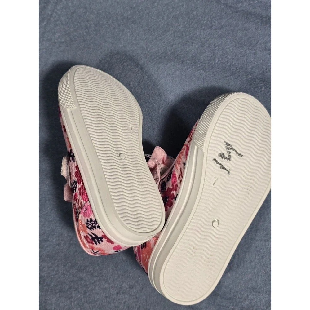 Toddler Girls Floral Bow Mary Jane Canvas Shoes New 7